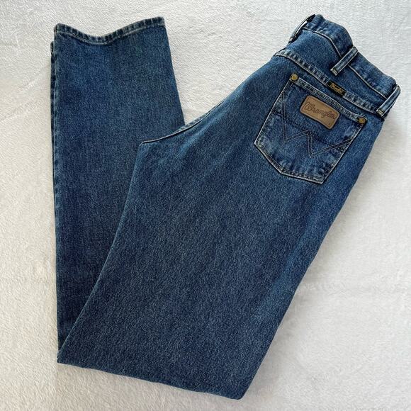 Wrangler Cowboy Cut Collection vintage blue jeans size 35x36 Straight Fit - Picture 1 of 8